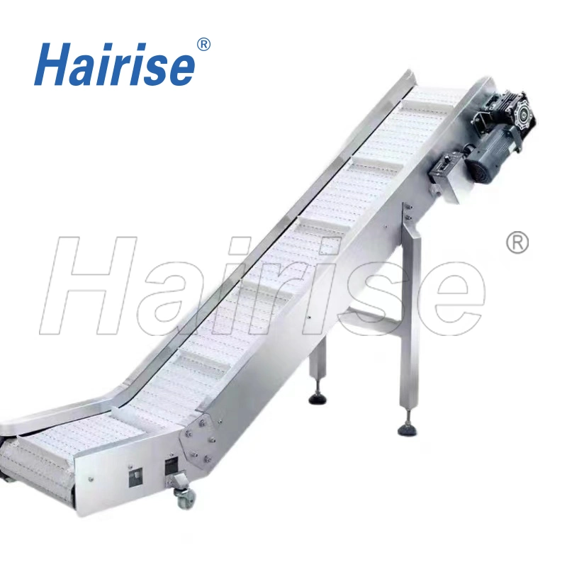 Vertical Inclined Belt Conveyor System with Cleat for Fruits and Vegetables Wtih ISO& CE &FDA Certificate