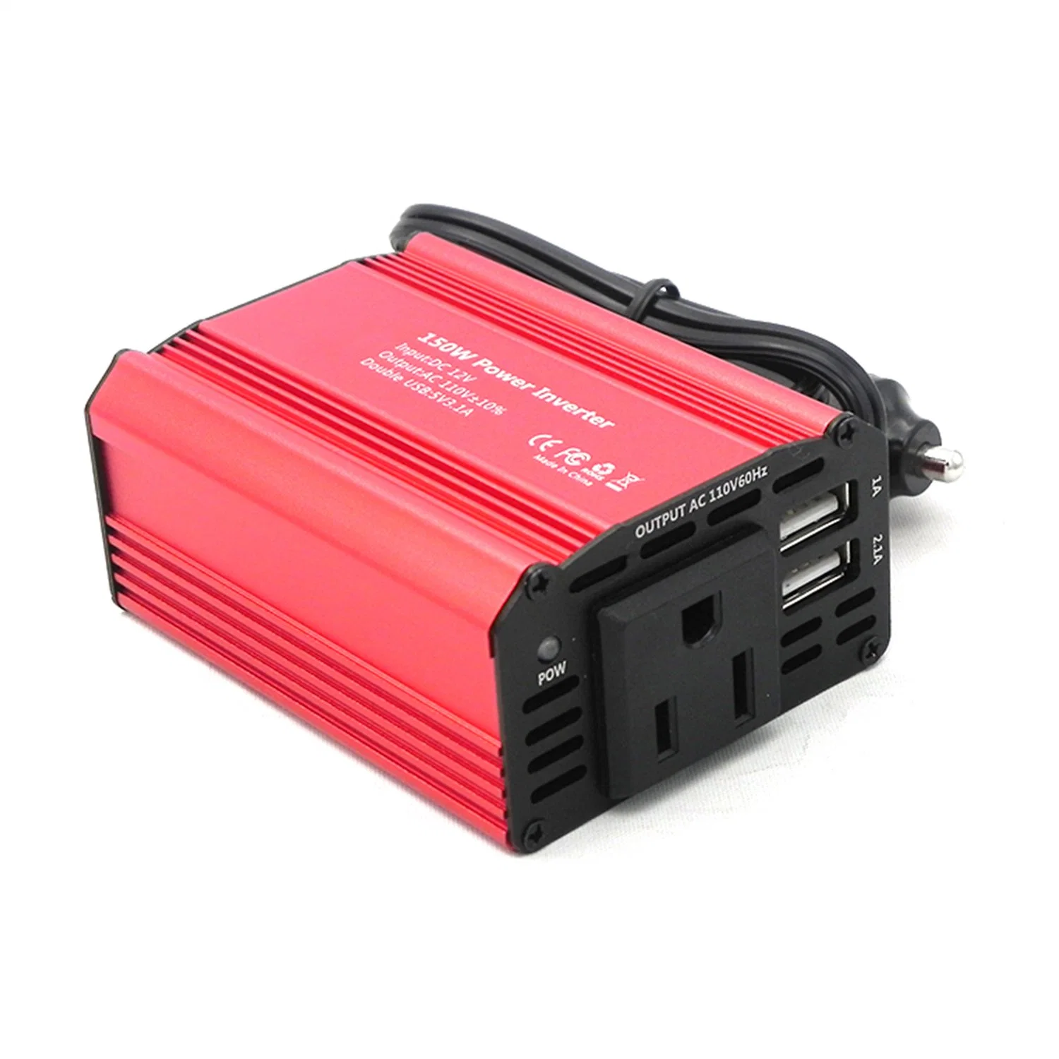 Мини-Portable 12 В постоянного тока для 110 В переменного тока 150W инвертор с питанием от автомобильного зарядного устройства