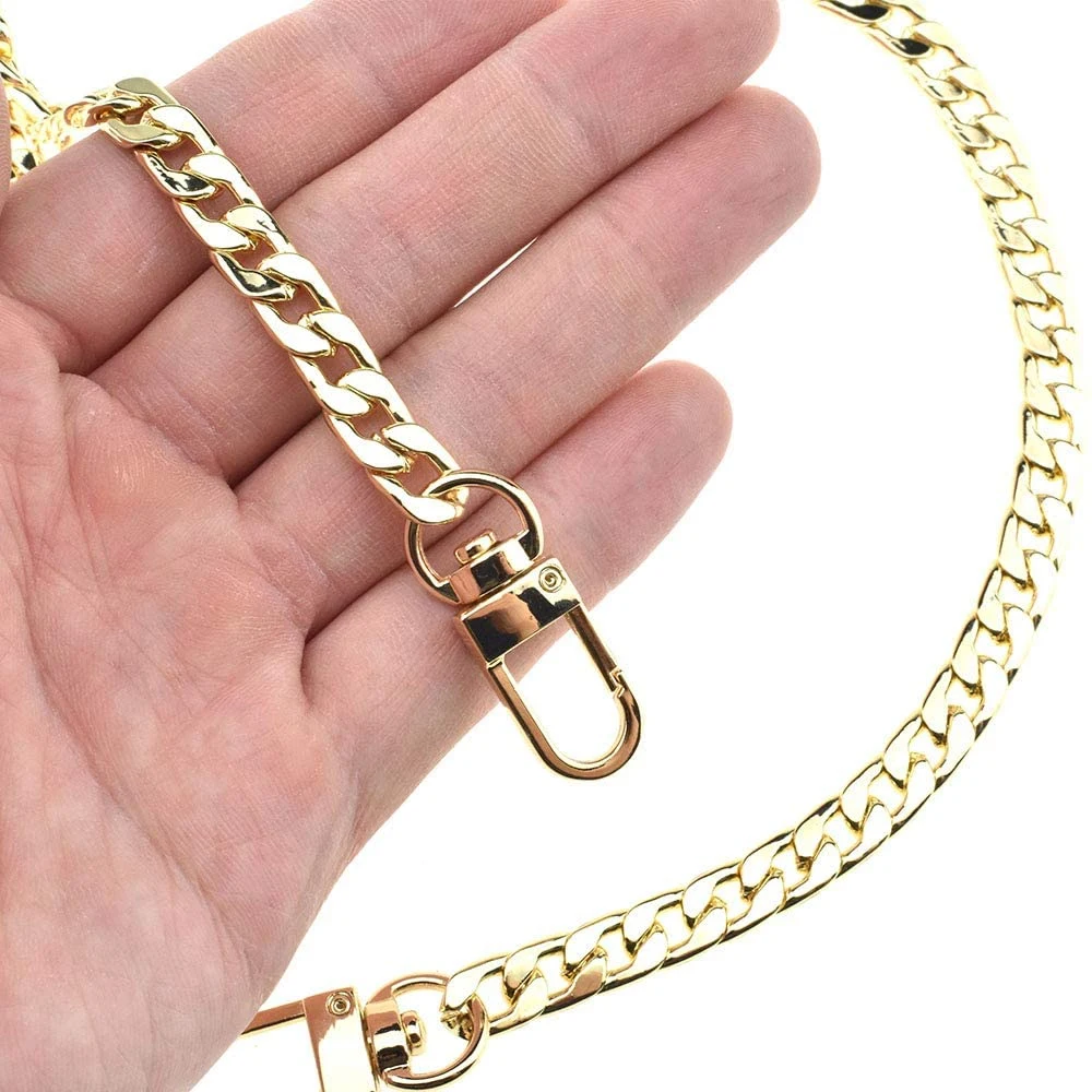 DIY Iron Flat Chain Strap Handbag Chain Accessories with Metal Buckles