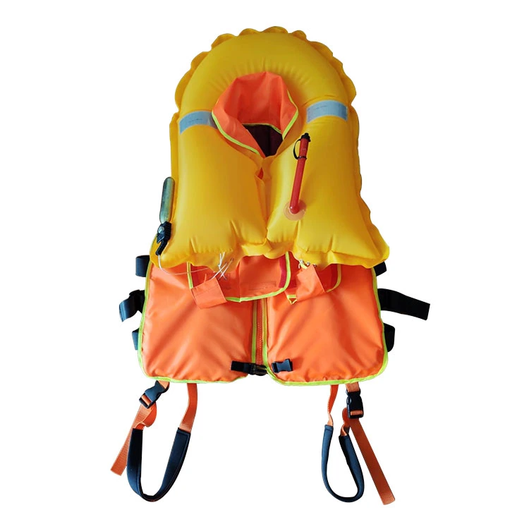 Fire Fighting Inflable EPE Foam Double Protecting Compound Complex Life Jacket