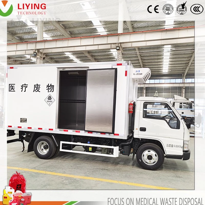 Professional Hospital Medical Infectious Rubbish Transfer Vehicle Shipping Truck with Refrigeration Function