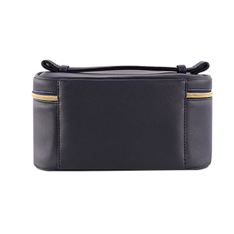 Luxury Waterproof PU Artificial Leather Square Makeup Beauty Case Portable Brush Compartments Cosmetic Bags & Cases