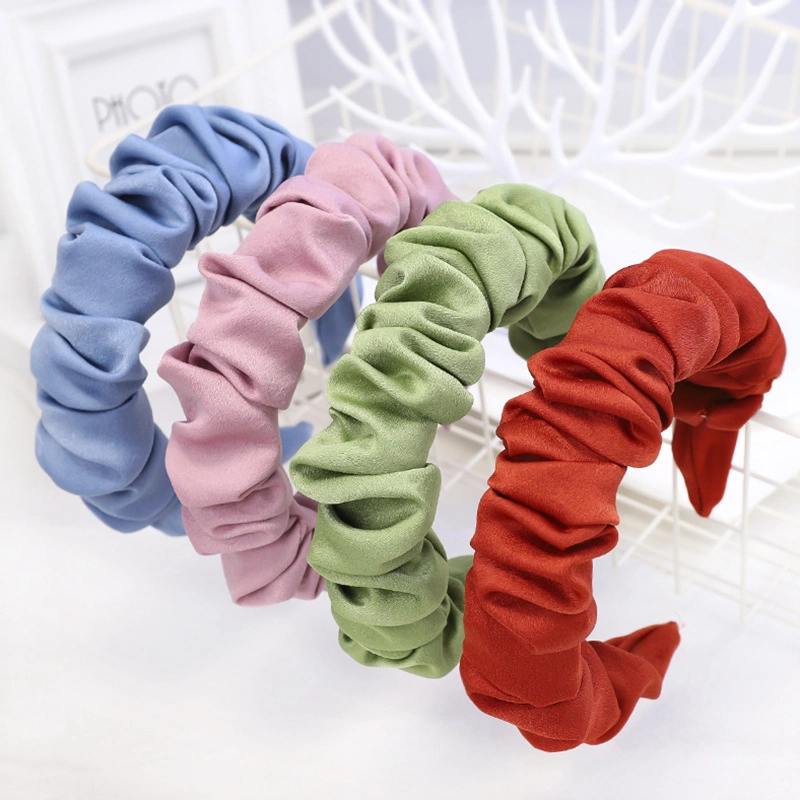 Hot Selling Ruffled Hair Bands Cute Lady Soft Cloth Hundred Match Hair Accessories