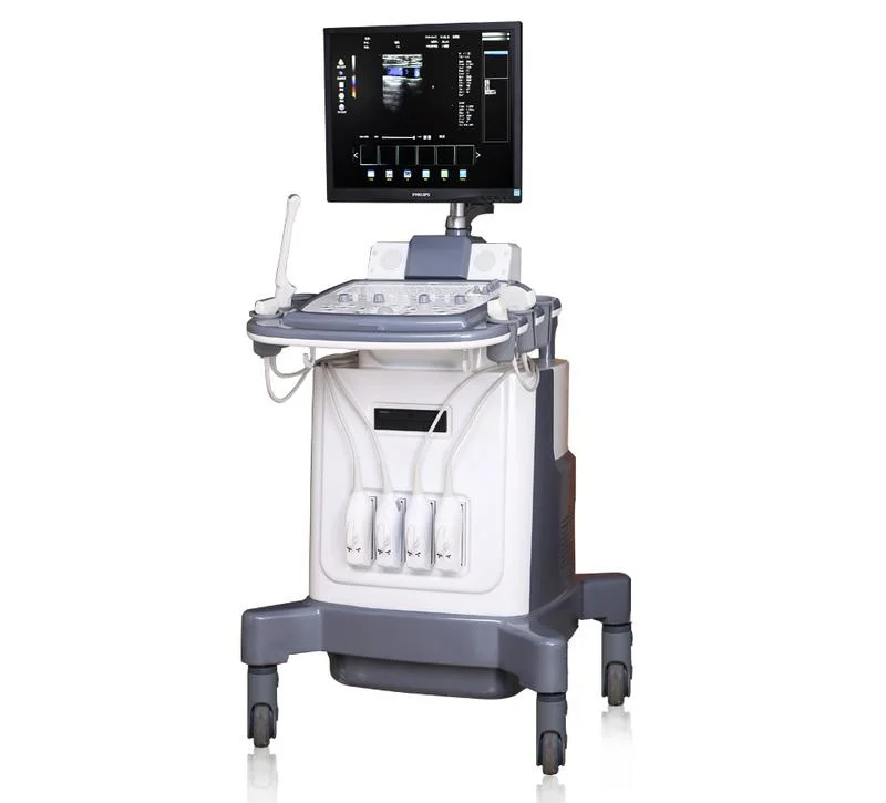 Trolley Color Doppler Ultrasound Scanner Machine Medical Ultrasonic Diagnostic System