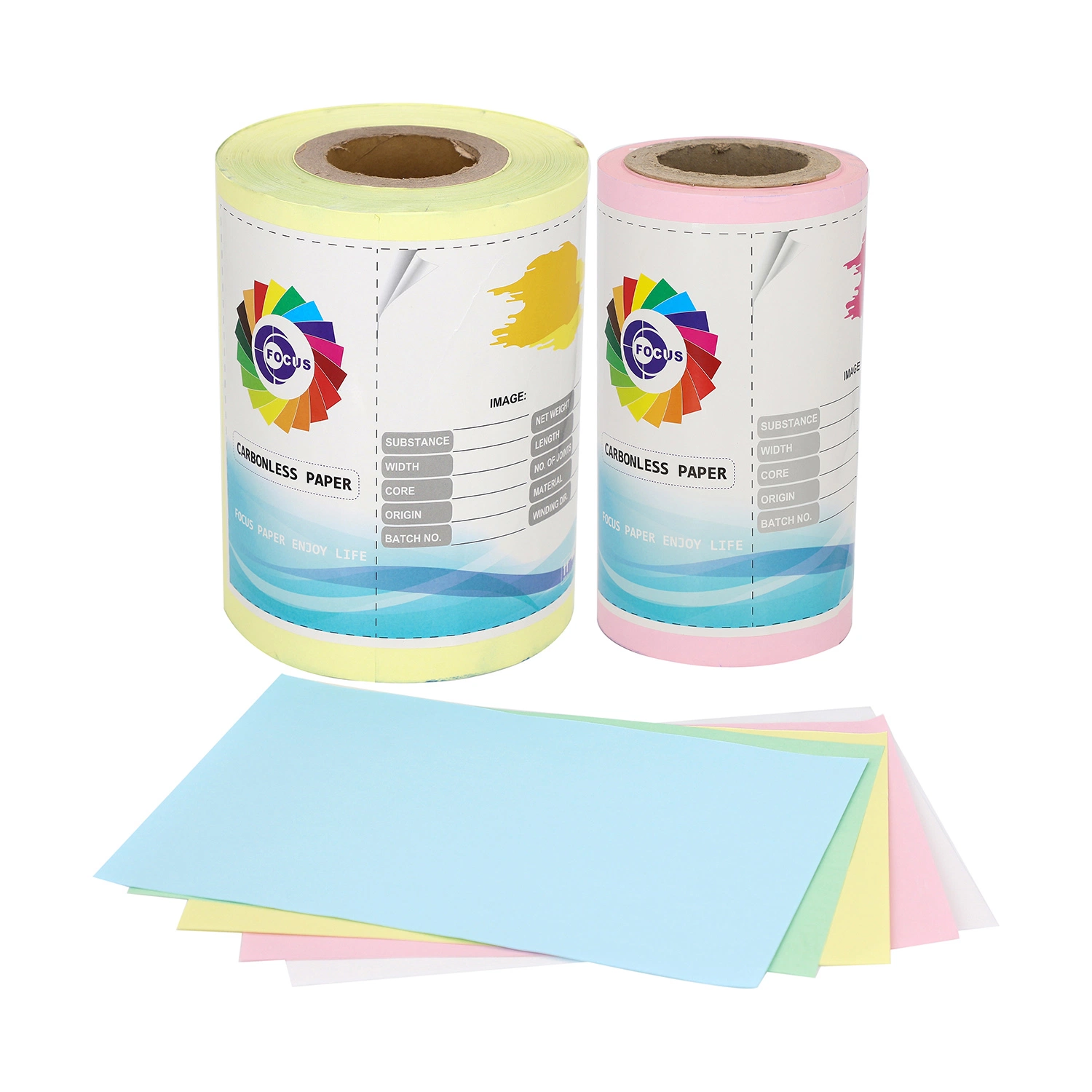 China Custom Digital dos/tres capas/parte en blanco/grapas/imprimible/triplicado 3 parte Color Carbonless Papel para ordenador