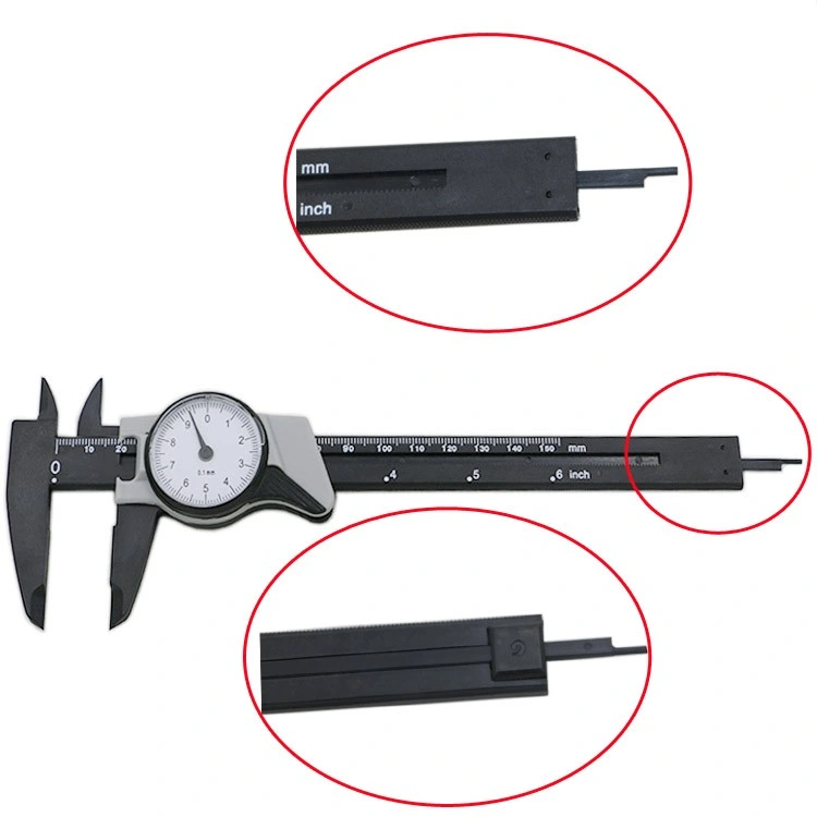 Dial Caliper 0-150mm / 0.1 Shockproof Plastic Digital Caliper