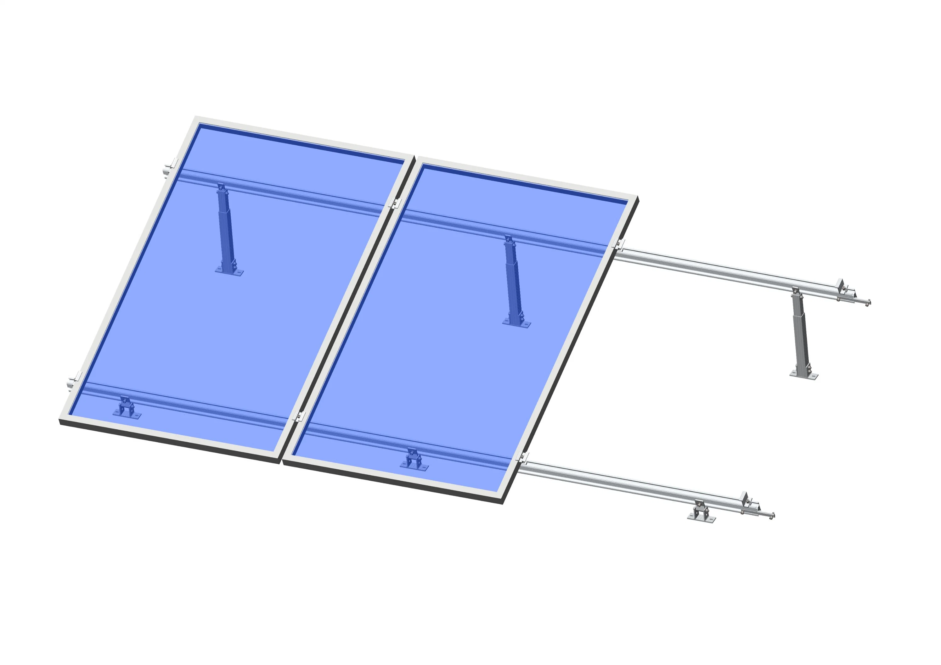 Fácil instalación solar de techo plano de inclinación ajustable de montaje de estructura de la energía solar