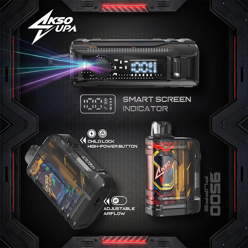 Akso Supa 9500 Puff Zbood OEM ODM Español 7000/8000 Paraíso G8 Crystal Bar Supreme ATVs E-Cigarette Pens desechable VAPE