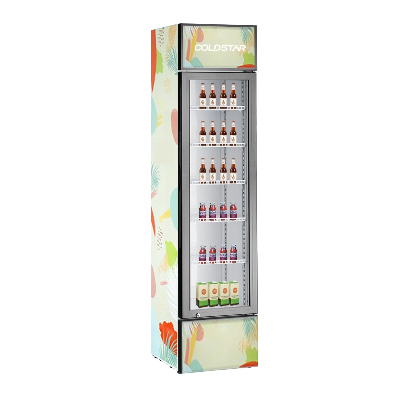 Super Thin 220L Beverage Bottle Cooler Display Cabinet