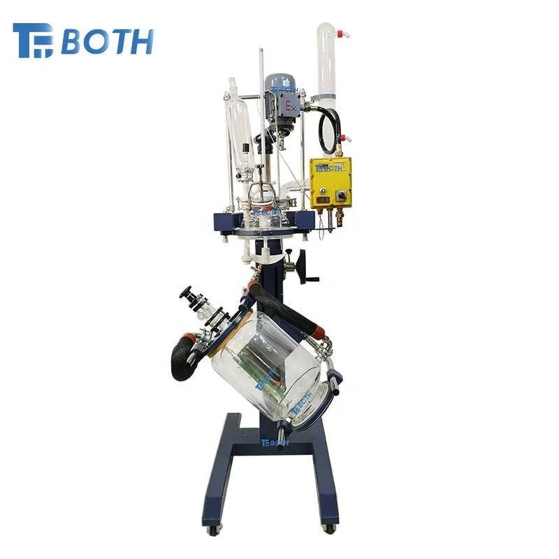 10L 20L 50L 100L 150L 200L Laboratory Chemical-Used-Glass-Reactor Double Layer Glass Stirred Tank Reactor