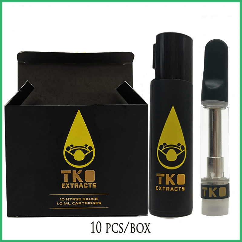 Los extractos de TKO Vape cerámica vidrio Celda vacía Atomizer Embalaje negro