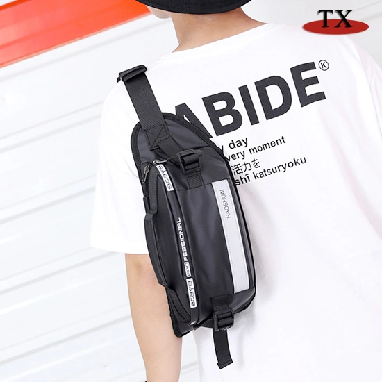 Fashion Outdoor Reflective Stripe Chest Bag Running Close-Fitting Waist Bag