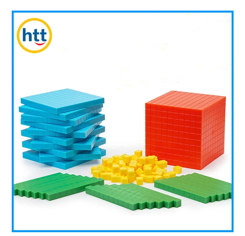 Juguetes educativos base de plástico diez unidades Rod base plana cubo Diez cuadras