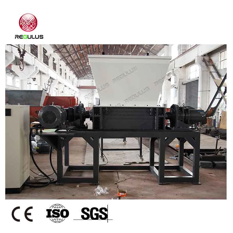 Industrial Plastic, Plate, Rubber, Tire, Sheet, Board Recycling Double Shafts Shredder Machine