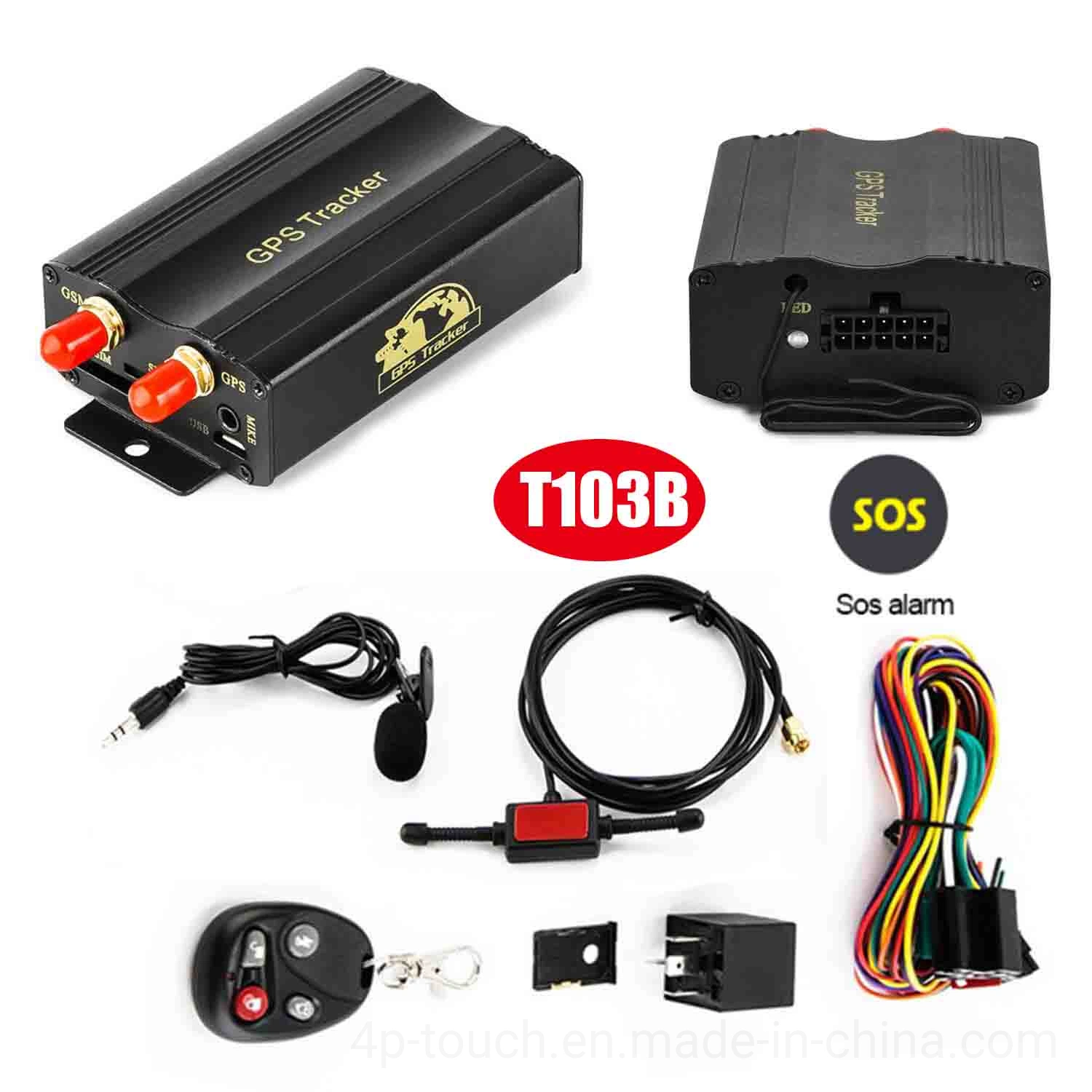 Últimas GSM 2G oculto de Seguridad para el vehículo Tracker GPS Dispositivo de seguimiento de transporte público con mando a distancia corta el motor T103B