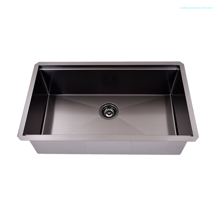 Handmade Stainless Steel Sink, Single Bowl Sink with Track