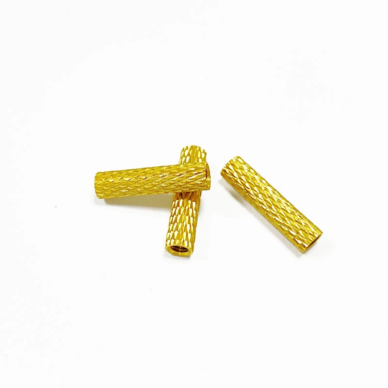 Custom Brass Lathe Part M3 Thread Knurled Fasteners