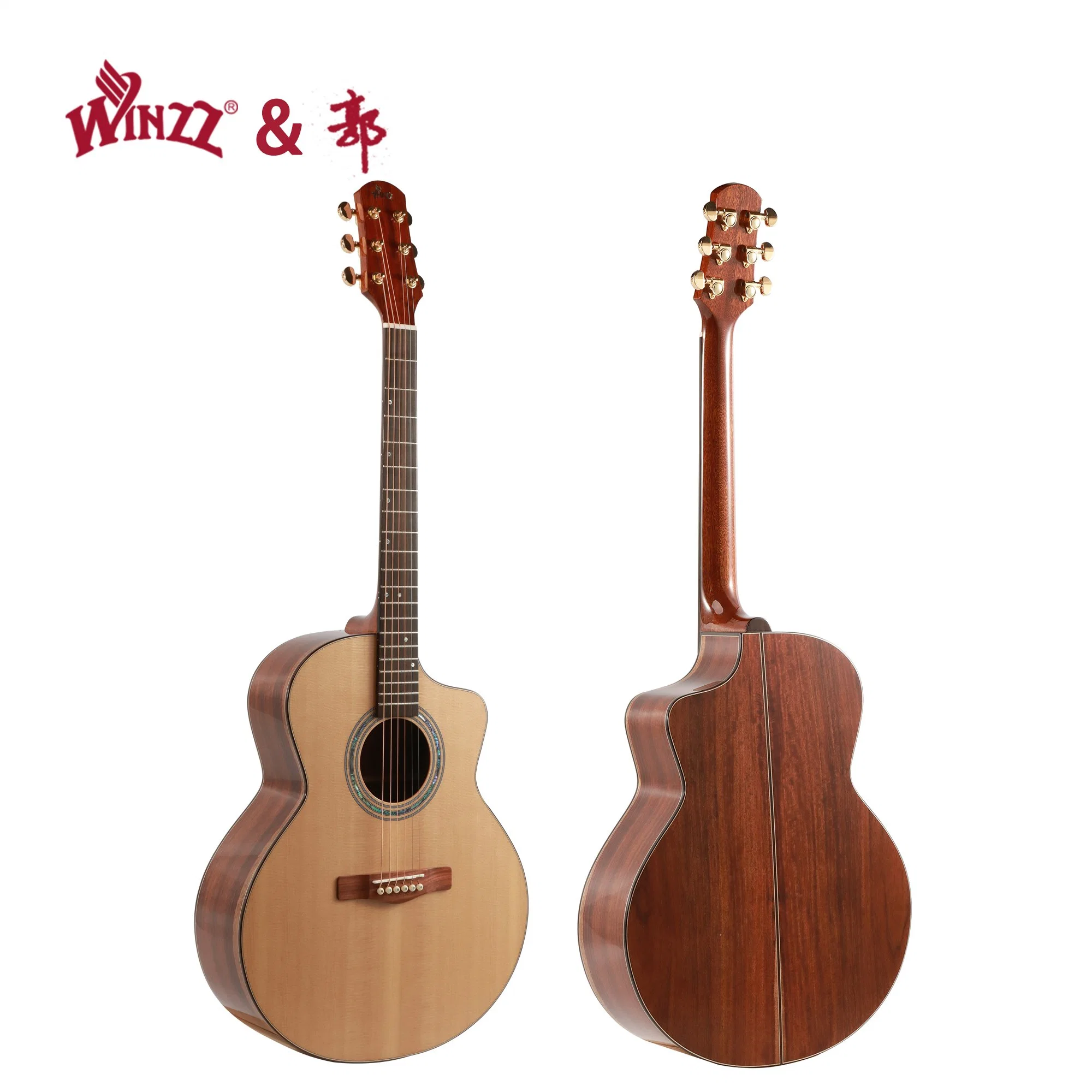 Beste Akustische Solide Sitka Gitarren Yulong Guo Gitarre Musikinstrumente Akustische Gitarre (WGA2022SC)