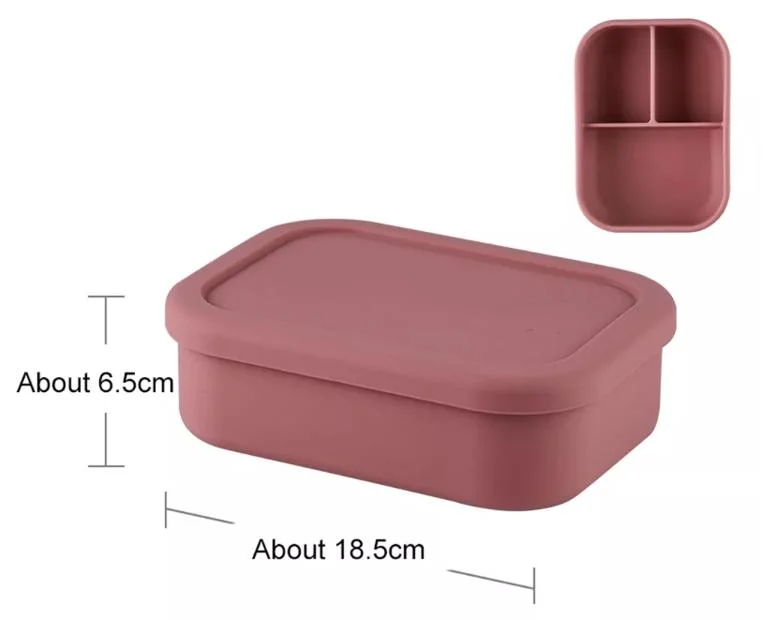 Kids School Silicone Bento Lunch Box Lunchbox with Lid