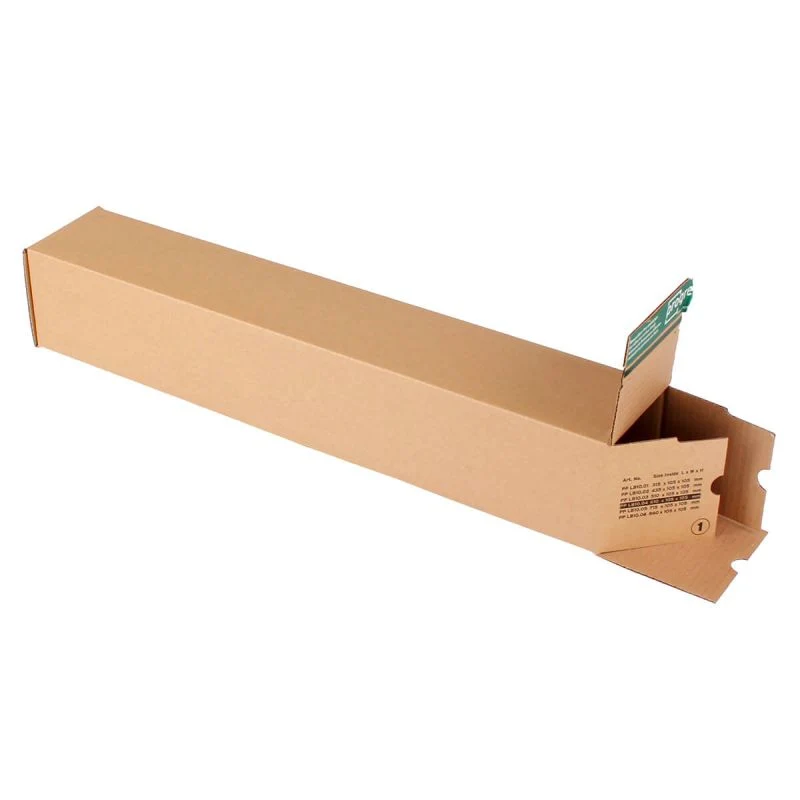 Tubo de envío cuadrado Premium Corrugated Box Caja autoadhesiva de embalaje