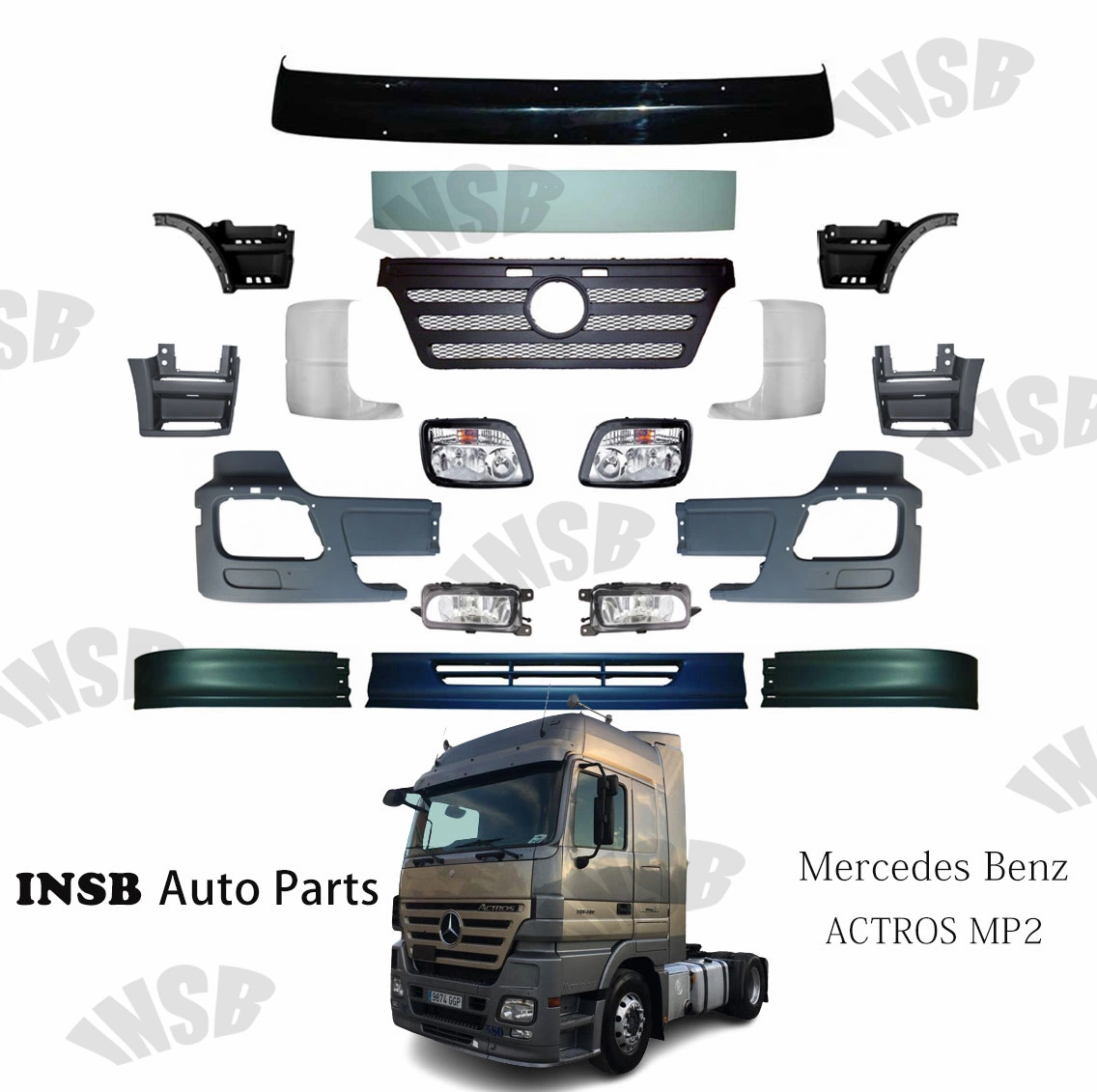 9438800004 9438804473 9438800104 9438804573 Bumper Corner for Mercedes Benz Actros MP3 Mega Truck Parts