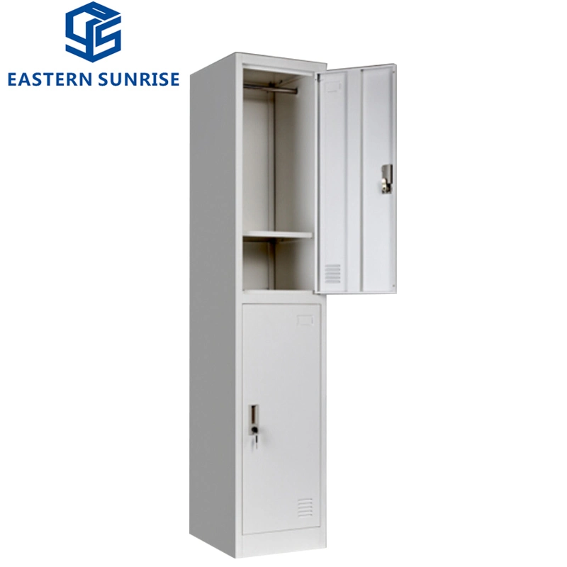 Two Doors Changing Room Steel Cabinet for Clothes and Shoes