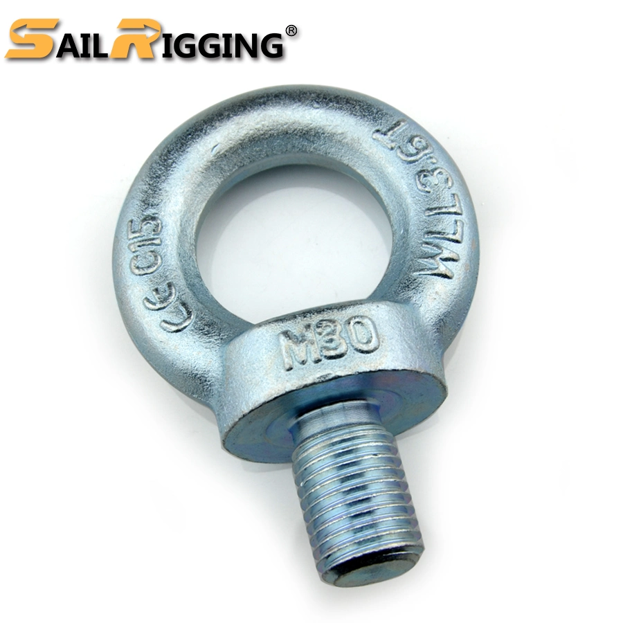 High Strength Carbon Steel Drop Forged Galvanized Lifting Eye Bolt DIN580 Hardware Rigging