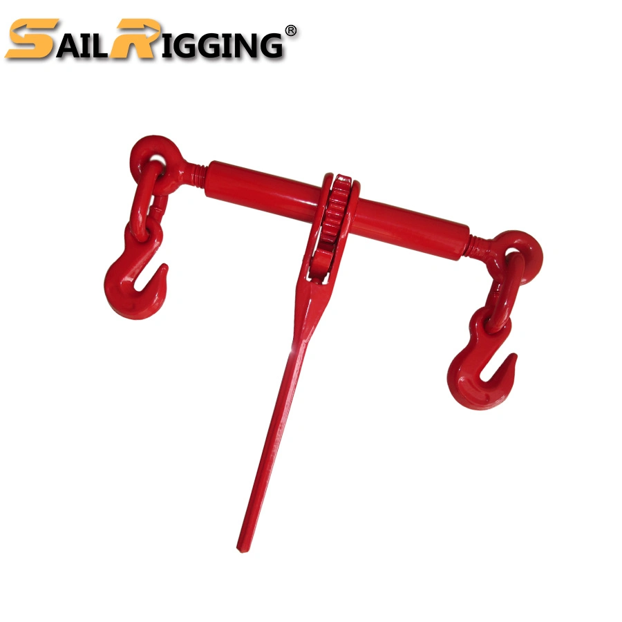 Red Painted Ratchet Type Chain Load Binder