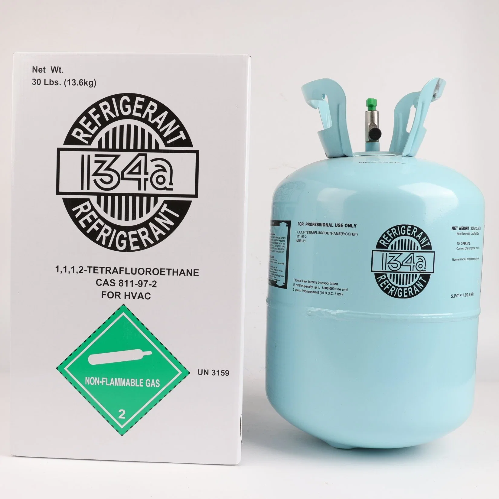 Original Factory Refrigerant Gas R134A 13.6kg for Aerosol Propellants and Flame Retardants in Cosmetics