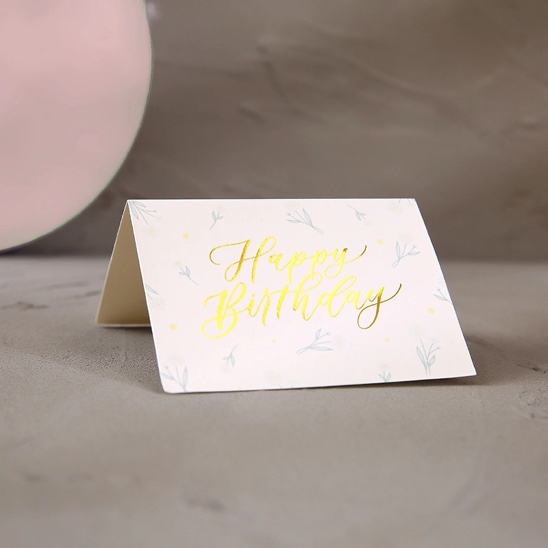 Creative Stamping Greeting Card Personalized Birthday Gift Card Blessing Wishes for Congratulations Card