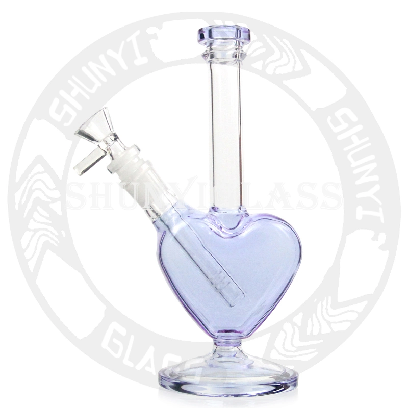 10 ′ ′ amor coração vidro água tubo Valentine ′ S Dia Recycler DAB Rig tubo de água para fumantes presente