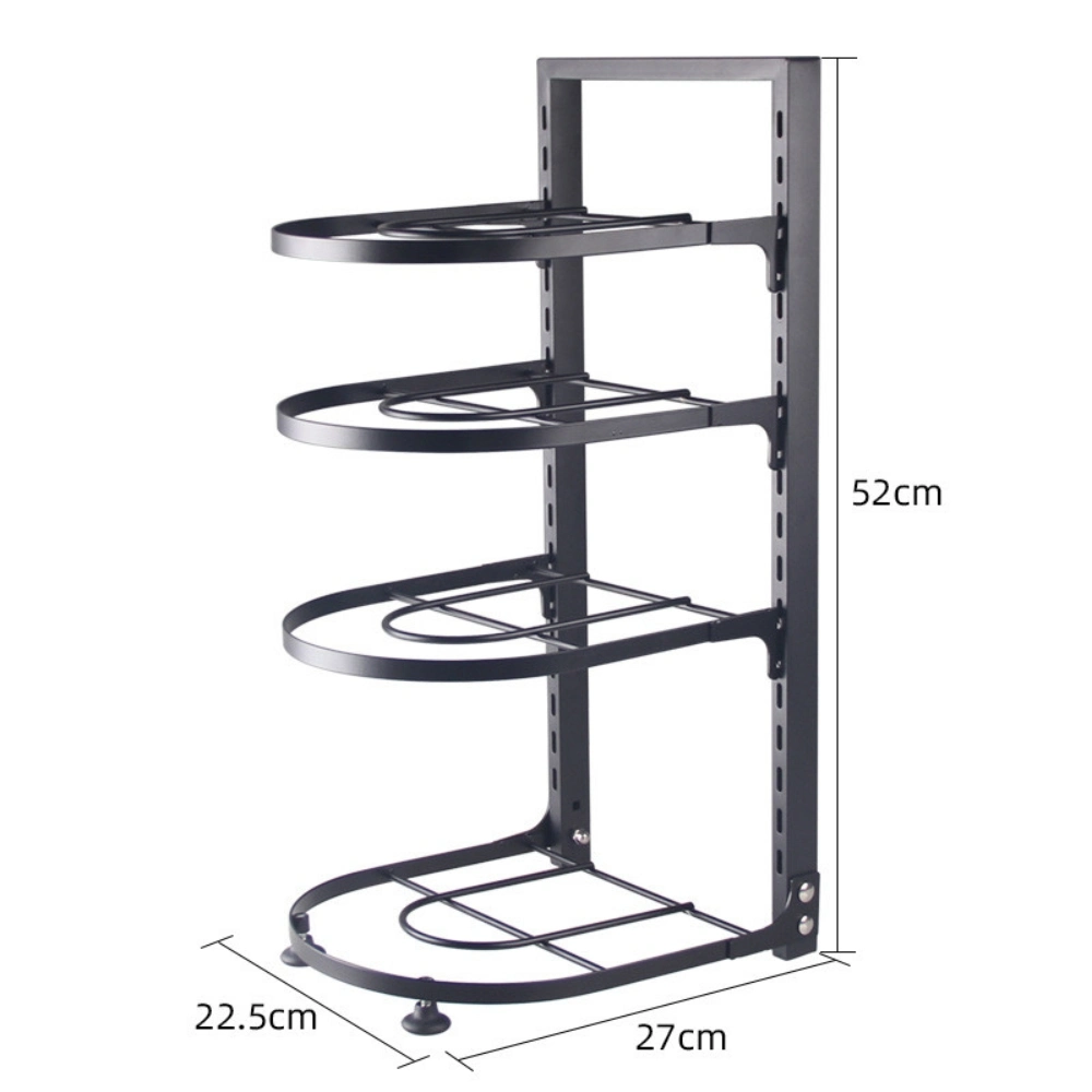 Multicapa Pot Bandeja de almacenamiento debajo del fregadero poner Pot Armario rack de almacenamiento en capas para rack de cocina Home piso al techo Bl23131