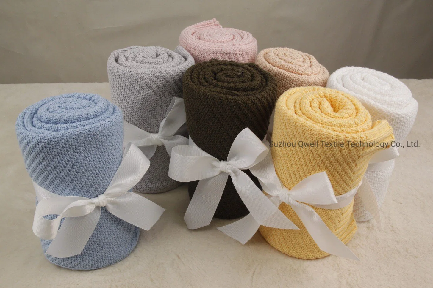 100% Cotton Organic Cotton Soft Breathable Knitted Baby Blanket