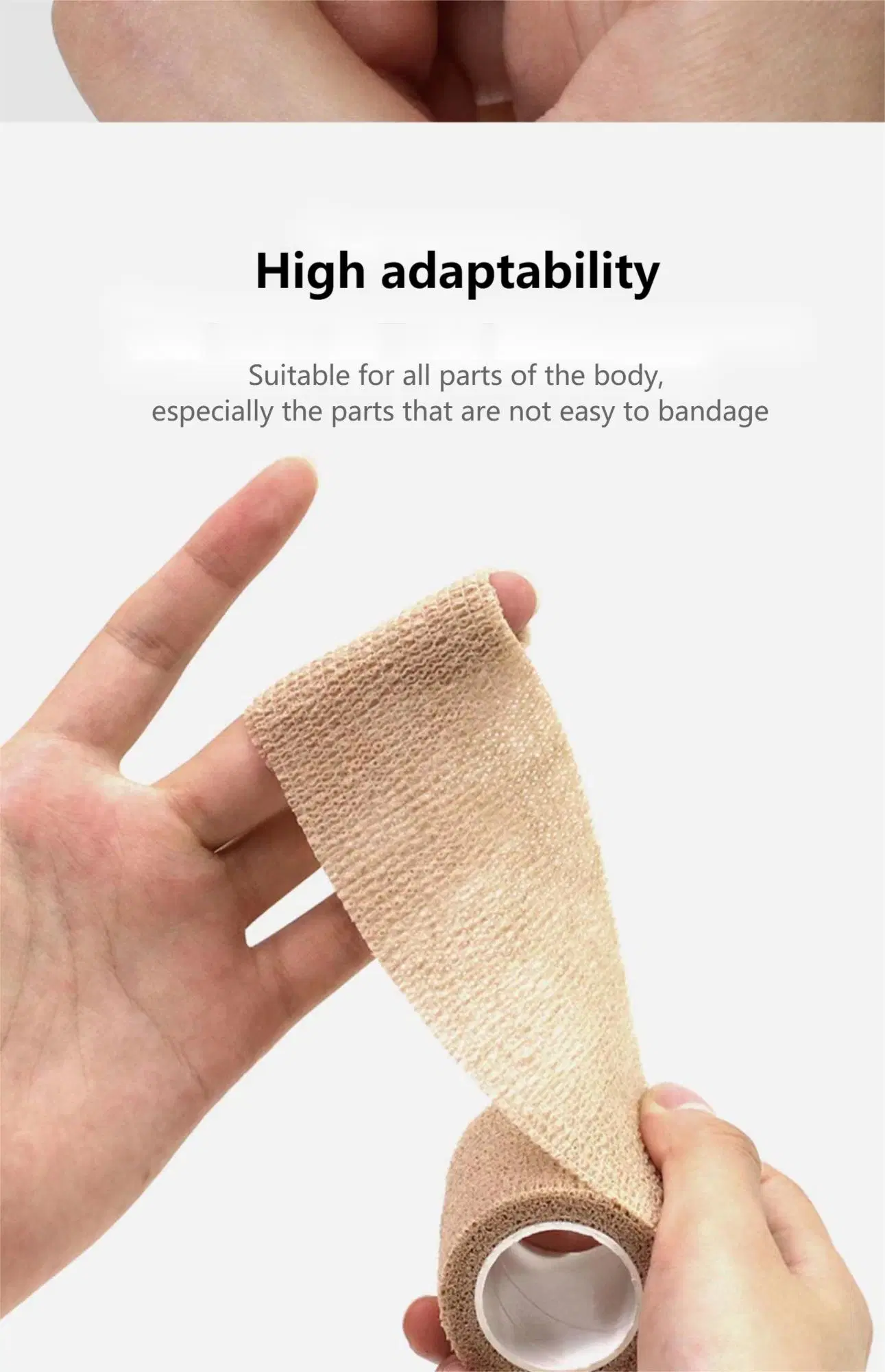 Kohäsive Bandagen ohne Gewebte wickeln Sie die Fingerbandage mit Factory CE ISO FDA-Zulassung