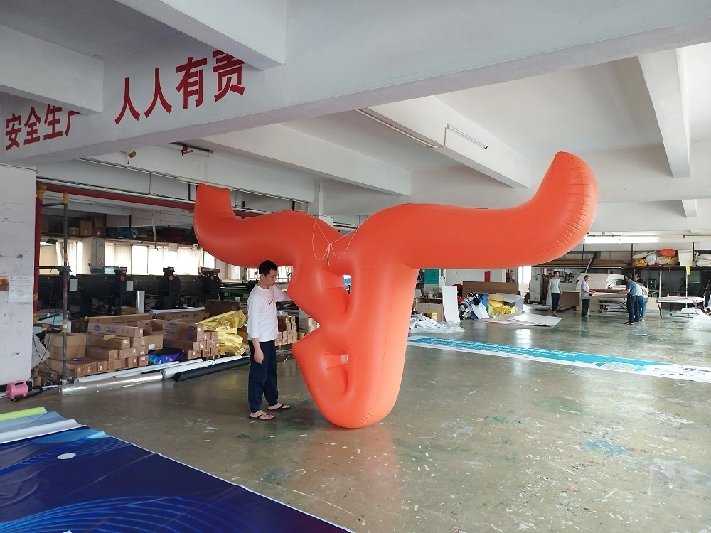 Boyi Inflatable Giant Bullhead Ox Head Inflatable Letter Balloon By04323