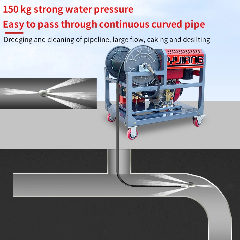 Máquina de limpieza de alcantarillado drenaje Jetter limpiador de tubos de drenaje