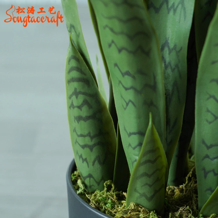 Wholesale/Supplier Factory Real Touch Indoor Decorative Green Bonsai Artificial Snake Plant