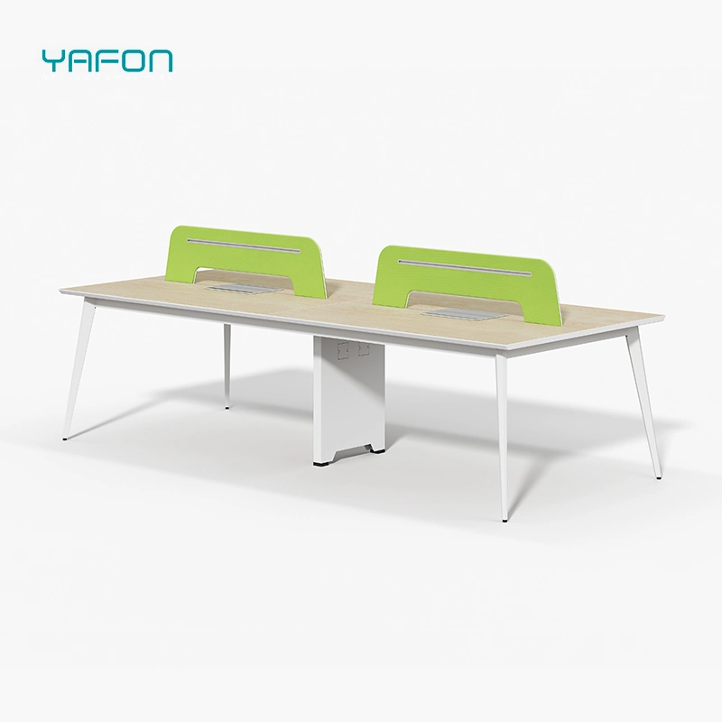 Modern Modular Open Office Furniture Workstation Tables 4 Person Cubicle Wooden Office Building Commercial Furniture