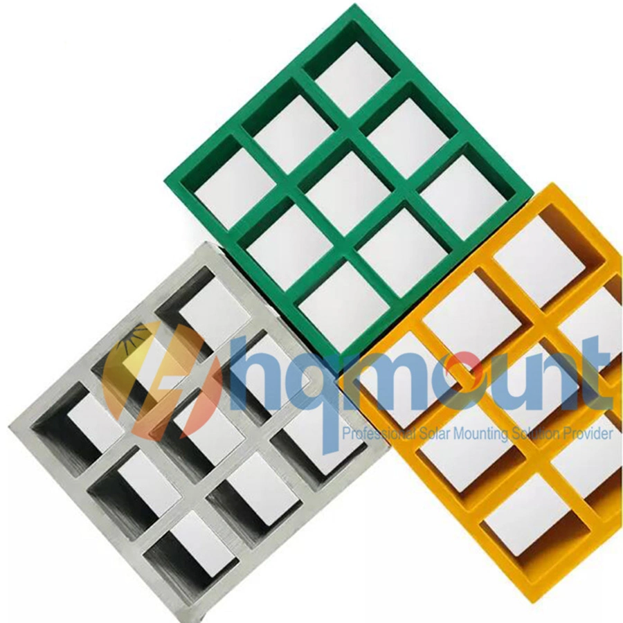 40*40*30mm Solar Penal Molded Trench Drain FRP GRP Grating Walkway