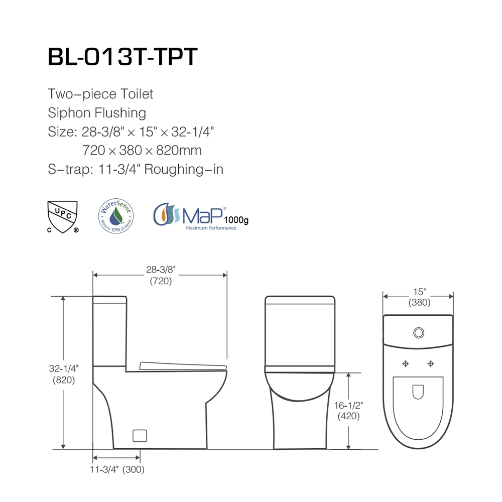 Ceramic Porcelain Bathroom Fitting Sanitary Wares Bathroom Water Closet Wc Toilet Pot Set