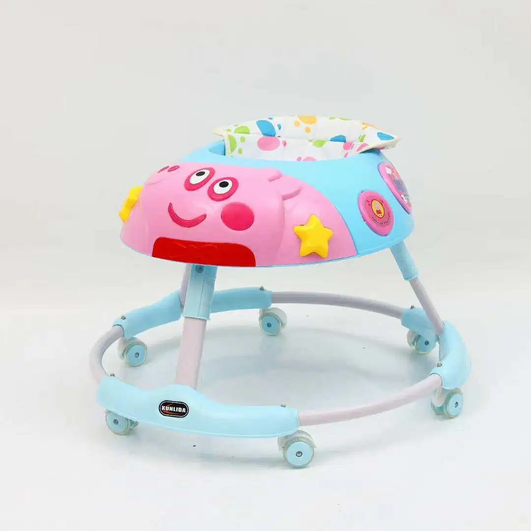 Wholesale/Suppliers Toys Round Baby Walker Music 6 Swivel Wheels Baby Walker