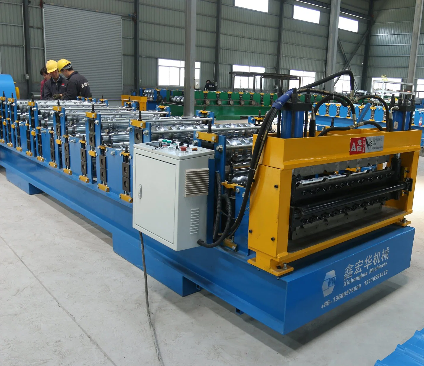 Hydraulic Motor Double Layer Color Steel Roof Board Forming Machine