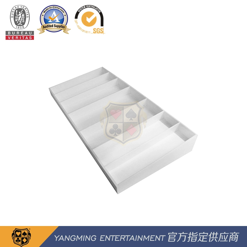 Environmentally-Friendly White ABS Plastic Baccarat Tabletop Chip Tray Dedicated Ym-CT03