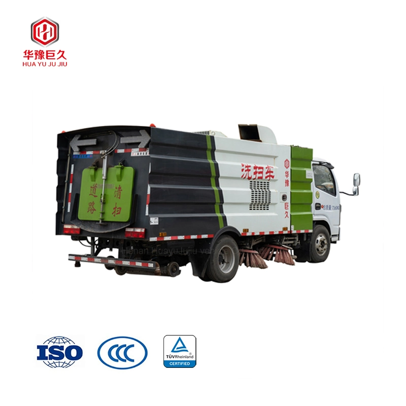 Usado Dongfeng 4X2 veículos a gasóleo Street Sweeper fabricados na China