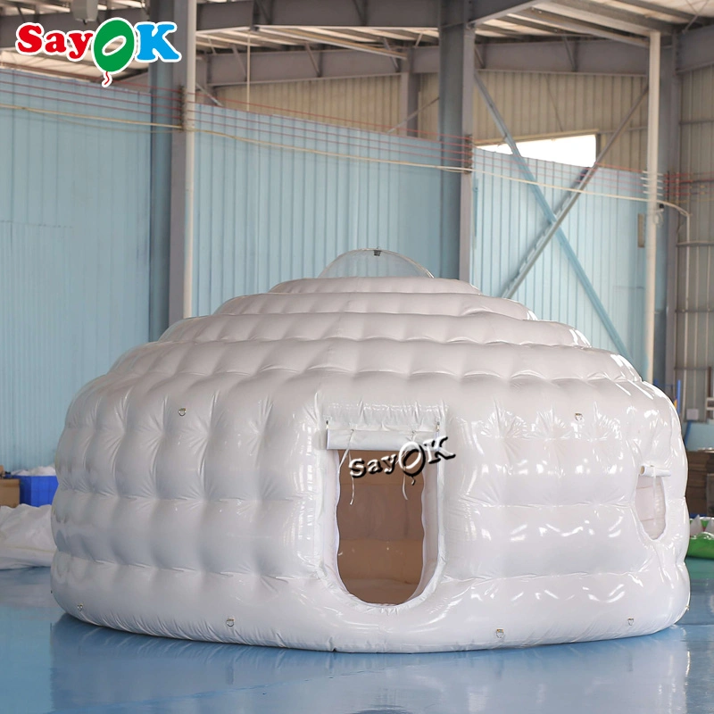 4.6m Small Mini White Dome Airtight Inflatable Yurt Tent for Camping