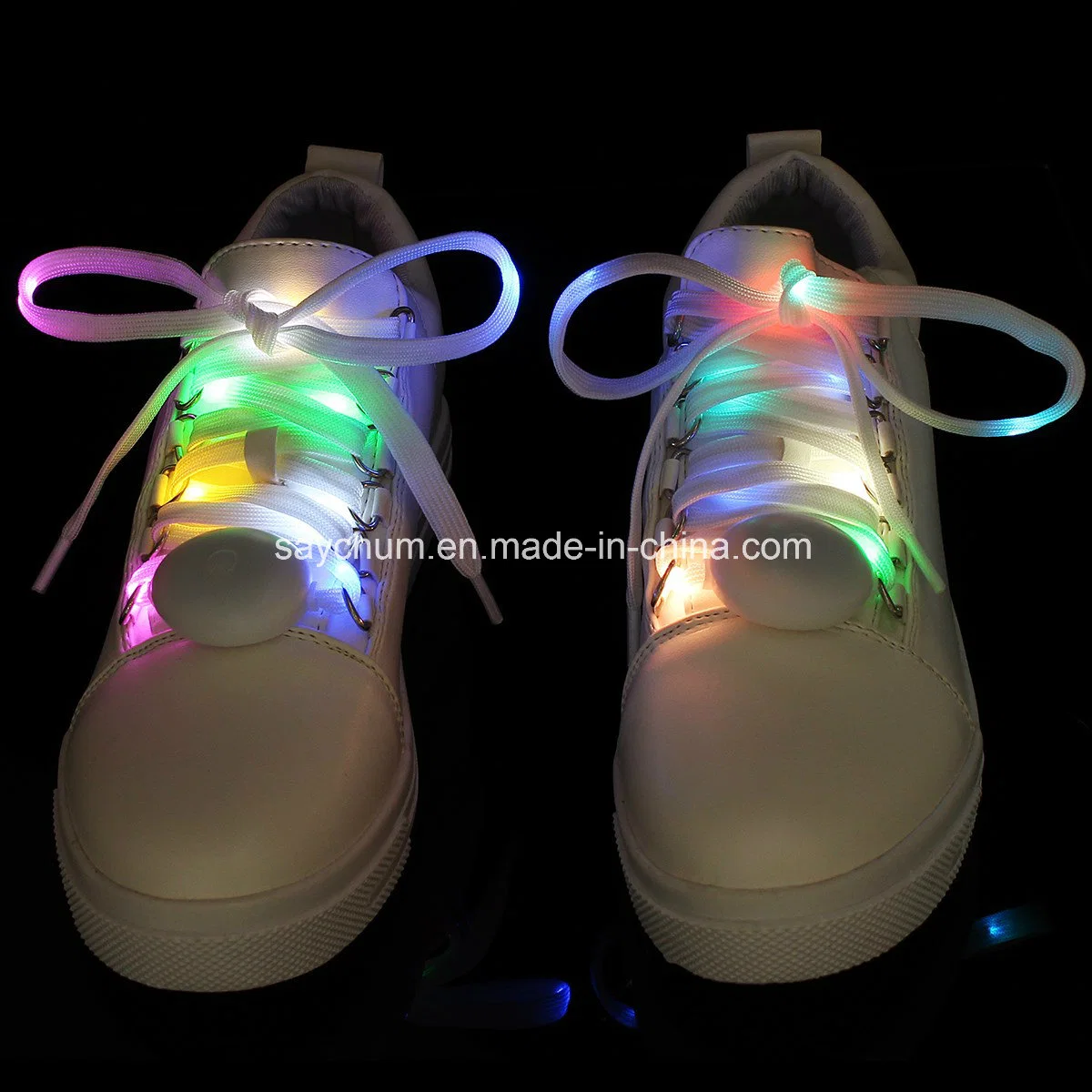 Halloween LED Glowing Shoelaces, Multicolor Flashing Luminous Fun Shoelaces Outdoor Party Supplies Shoestrings