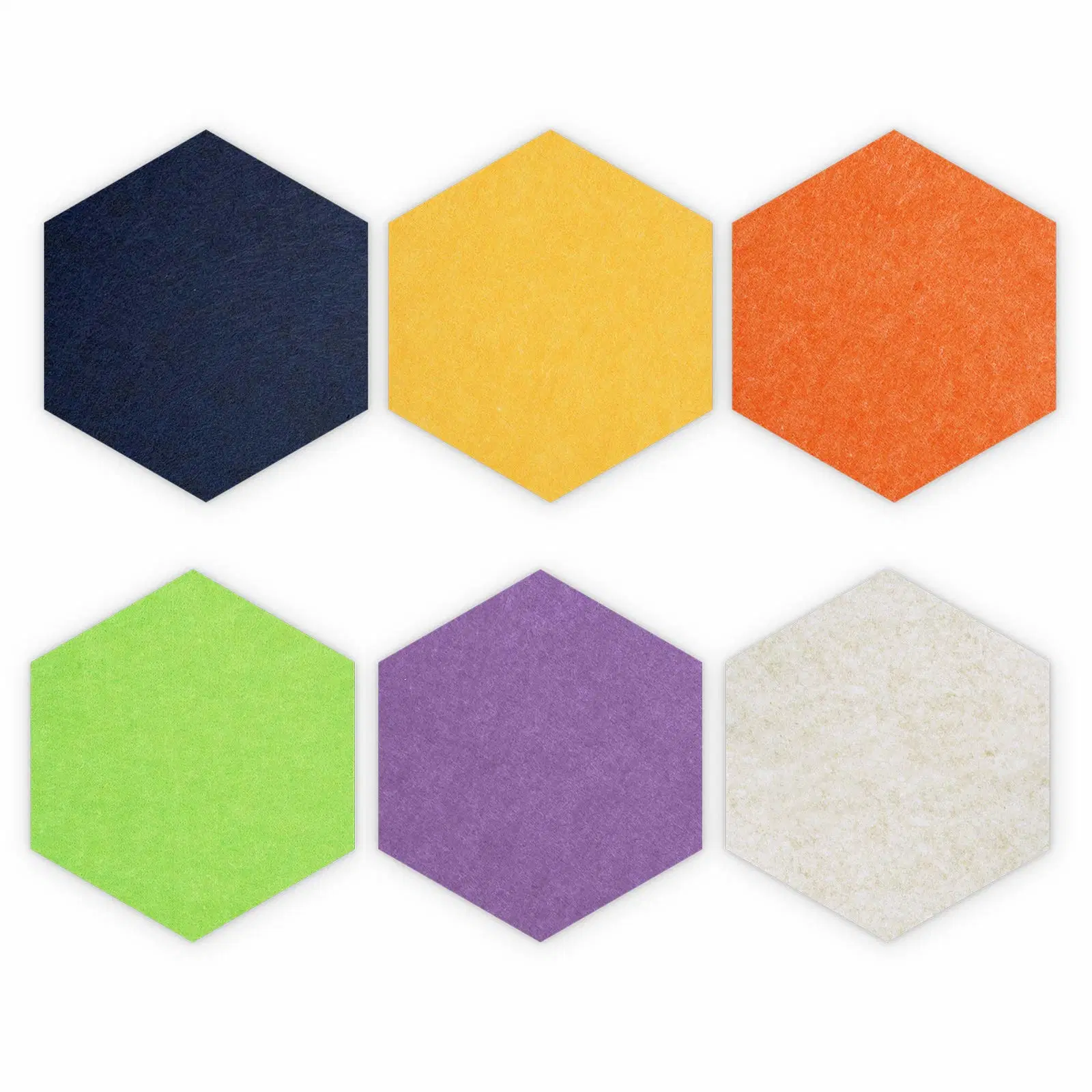 Colorful Customized Size Soft Pet Fiber Polyester Hexagonal Sound Absorption Slat Board Wall Acoustic Panel