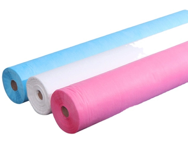 Hospital Waterproof Non Woven Disposable Blue Bed SPA Sheets Roll 180X80cm