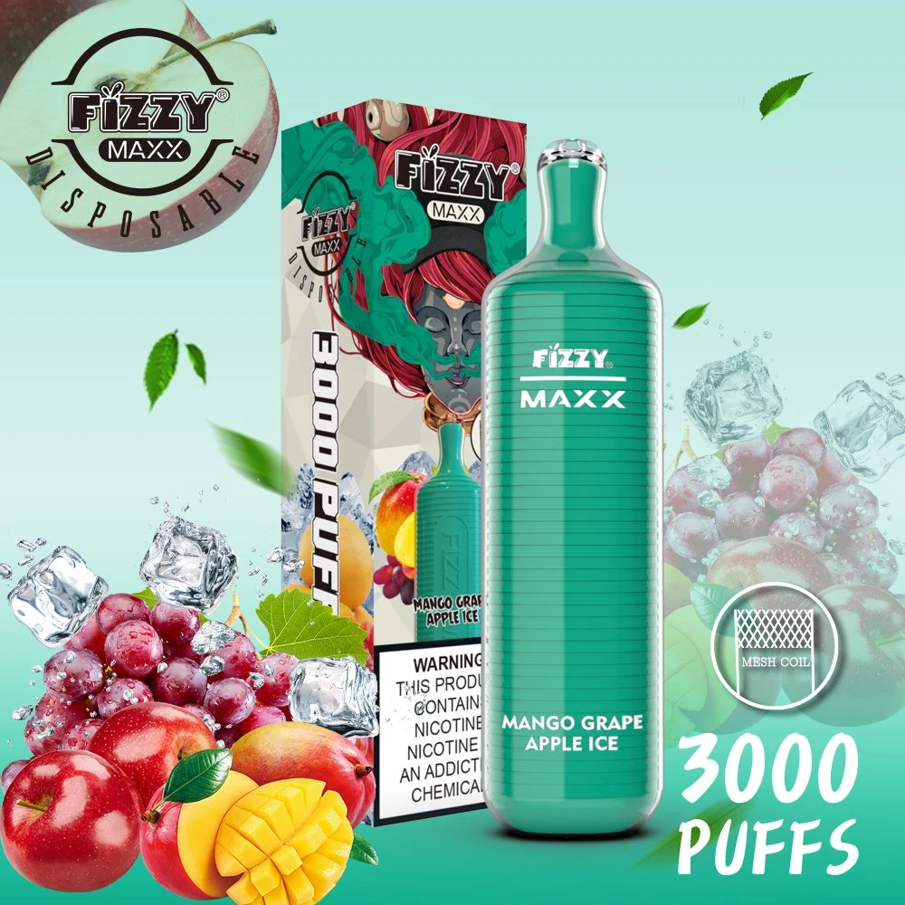 Más de 20 sabores espumoso Maxx 3000 inhalaciones de Vape Puff Plus de plumas desechables