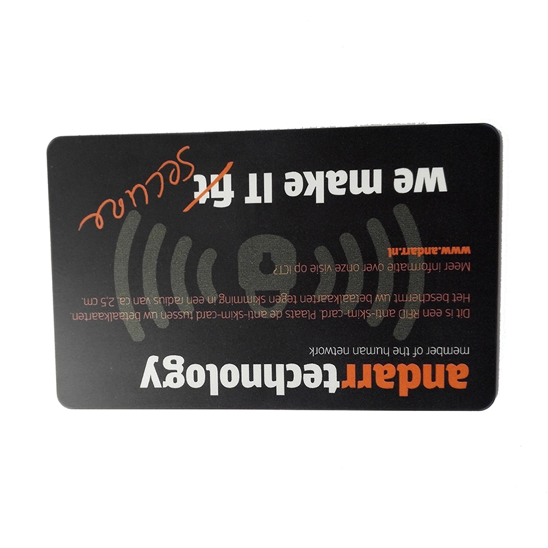 13.56MHz RFID Bloqueador Tarjeta personalizada E-Campo de la tarjeta de bloqueo de RFID